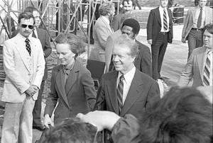 President Jimmy and Rosalyn Carter at the JFK dedication