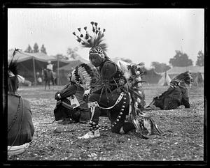 Real American Indian in full head dress - Digital Commonwealth