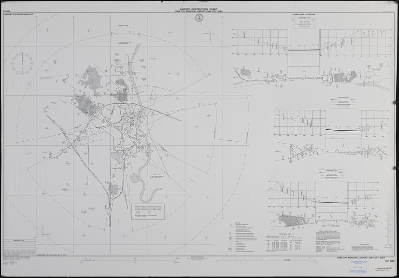 Airport obstruction chart, OC 682, Iowa City Municipal Airport, Iowa City, Iowa