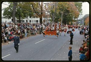 Maynard High School marching band in the bicentennial parade procession