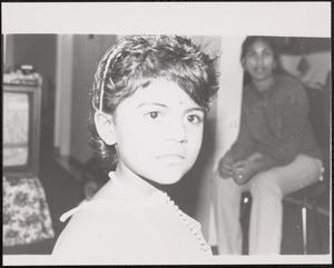 Close up of a child at home