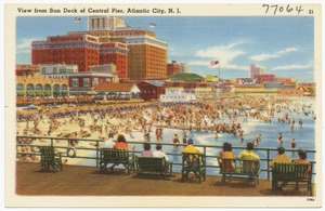 View from the sun deck of Central Pier, Atlantic City, N. J.