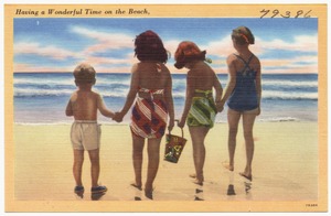 Having a wonderful time on the beach