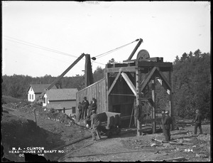 Wachusett Aqueduct, headhouse, Shaft No. 1, from the north, Clinton, Mass., Oct. 10, 1896