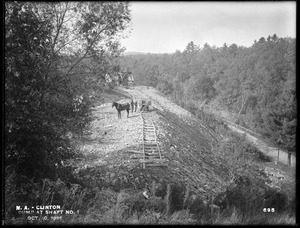 Wachusett Aqueduct, dump at Shaft No. 1, from the north, Clinton, Mass., Oct. 10, 1896