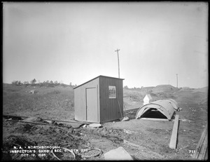 Wachusett Aqueduct, inspector's shed, station 233, Section 6, from the south, Northborough, Mass., Oct. 19, 1896