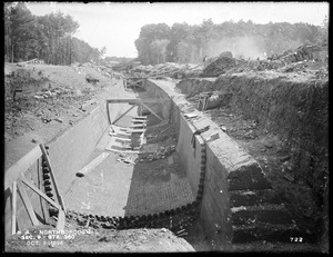 Wachusett Aqueduct, partly lined with brick, station 360, Section 9, from the west, Northborough, Mass., Oct. 9, 1896