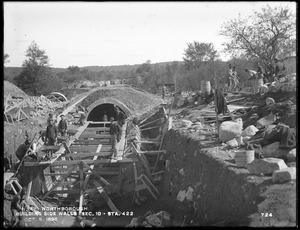 Wachusett Aqueduct, building concrete side walls, station 422, Section 10, Northborough, Mass., Oct. 9, 1896