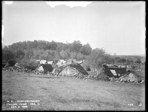 Wachusett Aqueduct, Italian camp, Section 10, near Marlborough Road, Northborough, Mass., Oct. 9, 1896