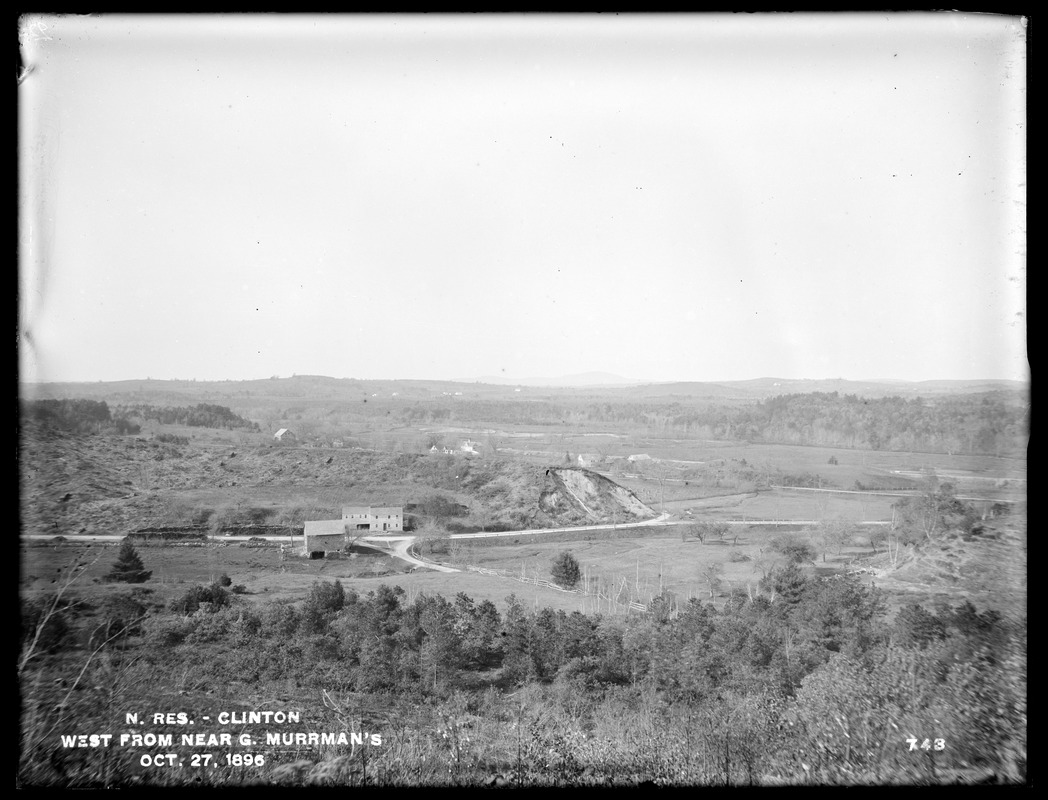 Wachusett Reservoir, west from near George Murman's, west from near signal Tracy, Clinton, Mass., Oct. 27, 1896