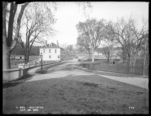 Wachusett Reservoir, Boylston, from the west end of bridge, looking north, Boylston, Mass., Oct. 28, 1896