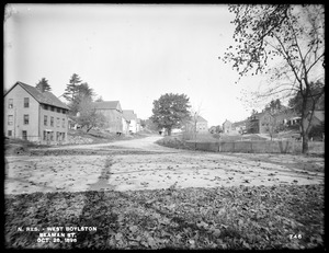 Wachusett Reservoir, Beaman Street, from the south side of East Main Street, looking north, West Boylston, Mass., Oct. 28, 1896