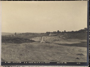 Wachusett Reservoir, southwest from Newell & Snowling Construction Company's hoist, Boylston, Mass., Jul. 24, 1903