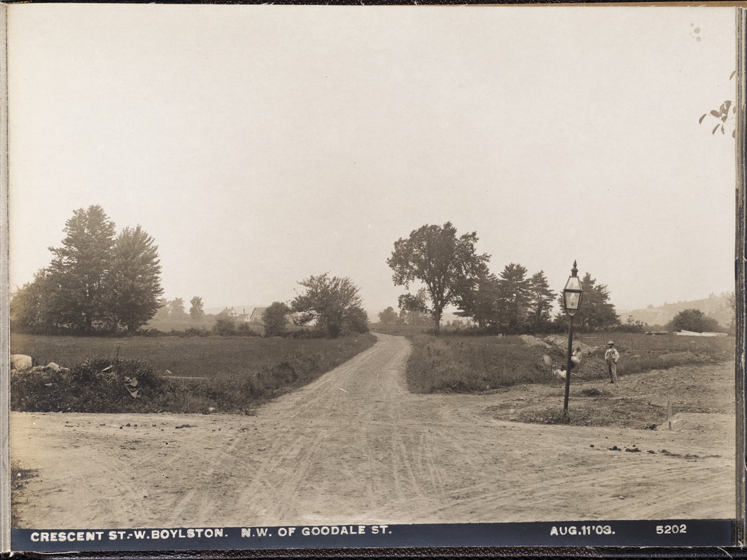 Wachusett Reservoir, Crescent Street, northwest of Goodale Street, West Boylston, Mass., Aug. 11, 1903