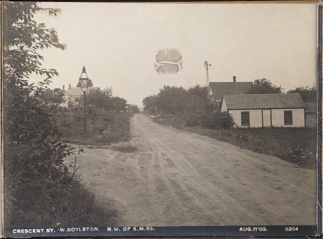 Wachusett Reservoir, Crescent Street, northwest of Stone Monument No. 69, West Boylston, Mass., Aug. 11, 1903