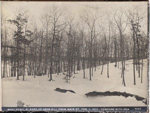 Distribution Department, Low Service Spot Pond Reservoir, northerly part of Deer Hill from Main Street (compare with No. 5814), Stoneham, Mass., Feb. 2, 1905