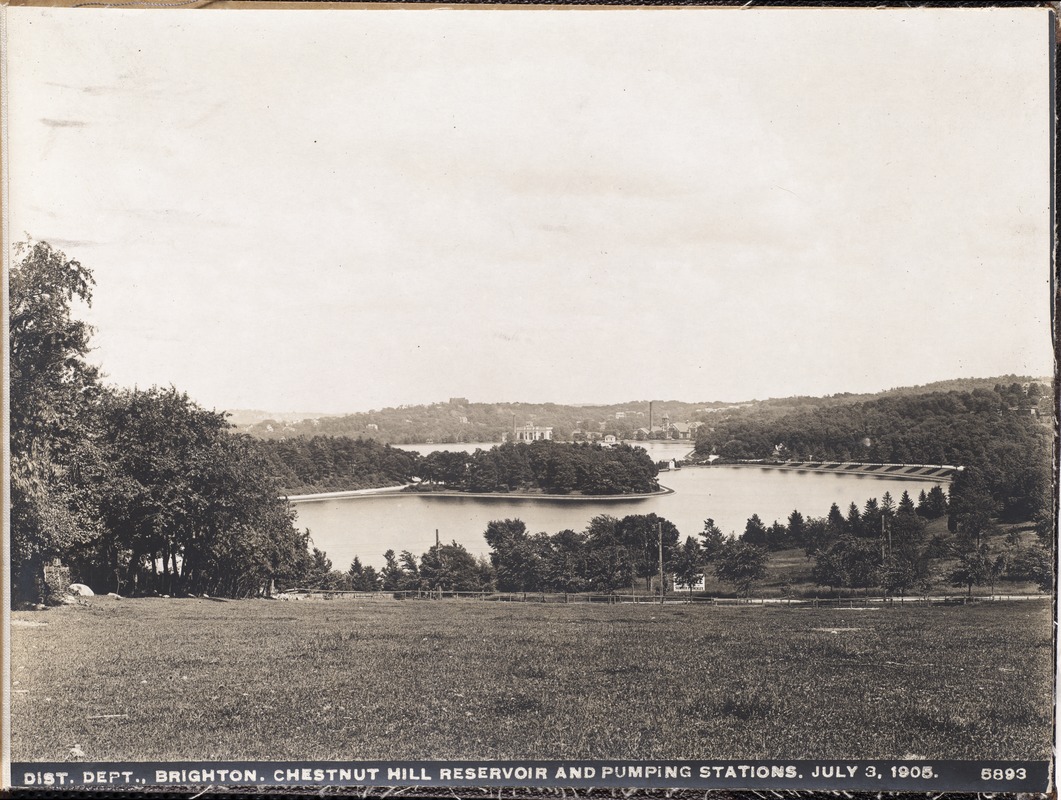 Distribution Department, Chestnut Hill Reservoir, Lawrence Basin and pumping stations, Brighton, Mass., Jul. 3, 1905