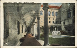 Court yard, public library, Boston, Mass.