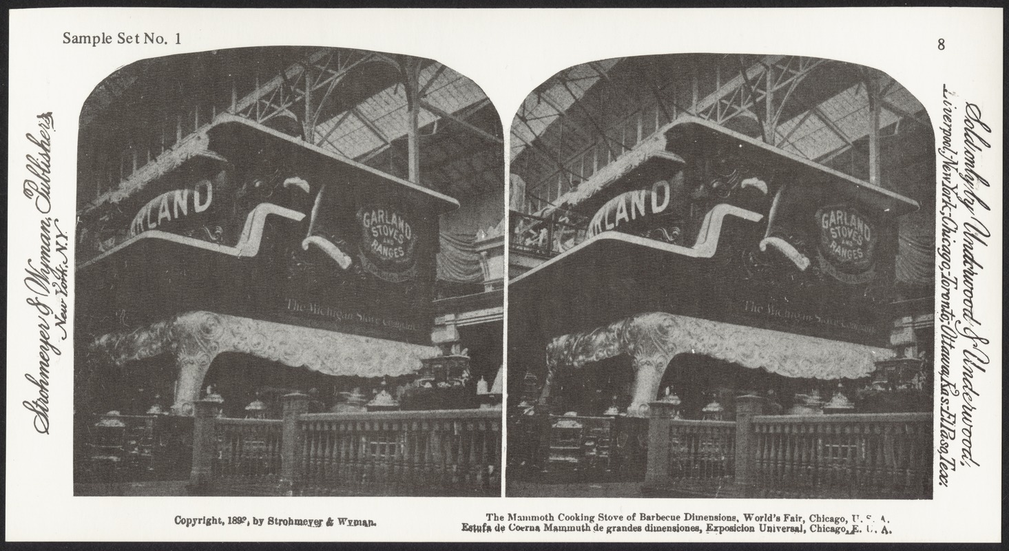 The mammoth cooking stove of barbecue dimensions, World's Fair, Chicago, U.S.A.