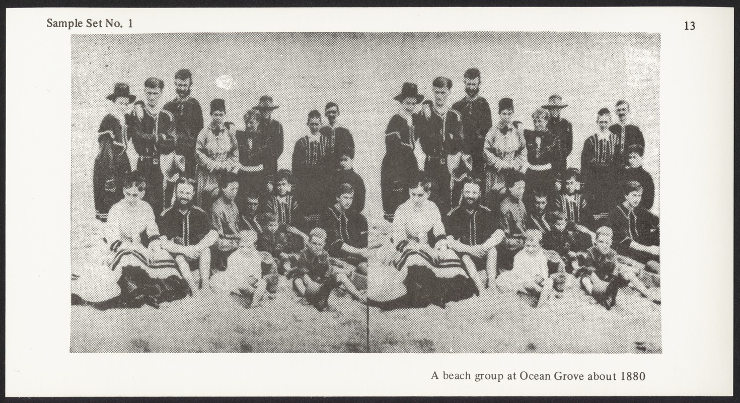 A beach group at Ocean Grove about 1880