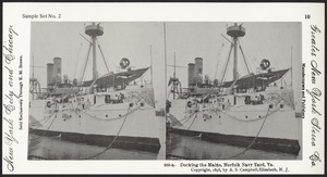 Docking the Maine, Norfolk Navy Yard, Va.