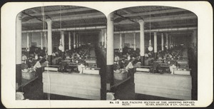 Mail packing section of the shipping department