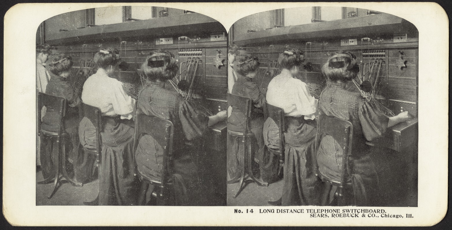 Long distance telephone switchboard