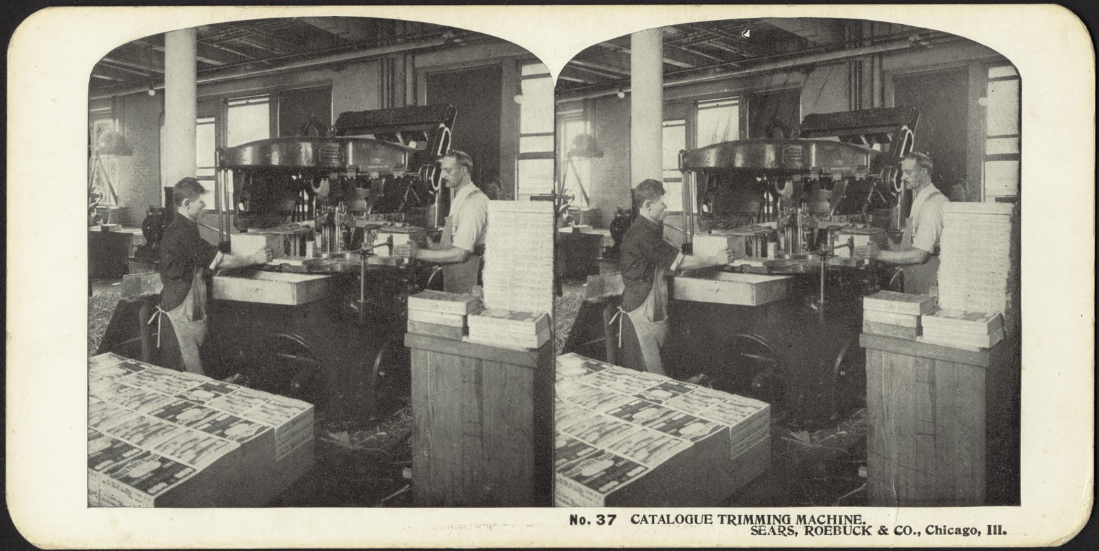 Catalogue trimming machine