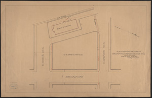 Plan showing portion of Broadway, Common & Essex st's. Lawrence, Mass.