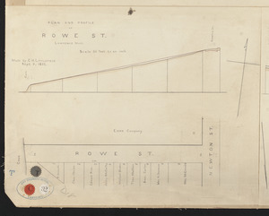 Plan and profile of Rowe St., Lawrence Mass.