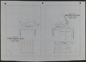 Plan of Stearns Ave., plan of Hemlock St.