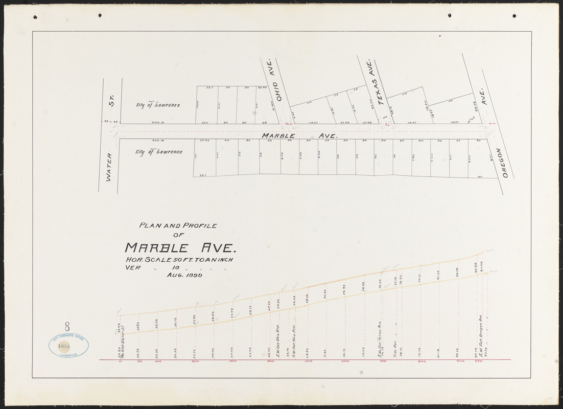Plan and profile of Marble Ave.