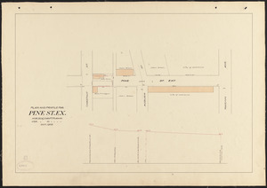 Plan and profile of Pine St. ex.