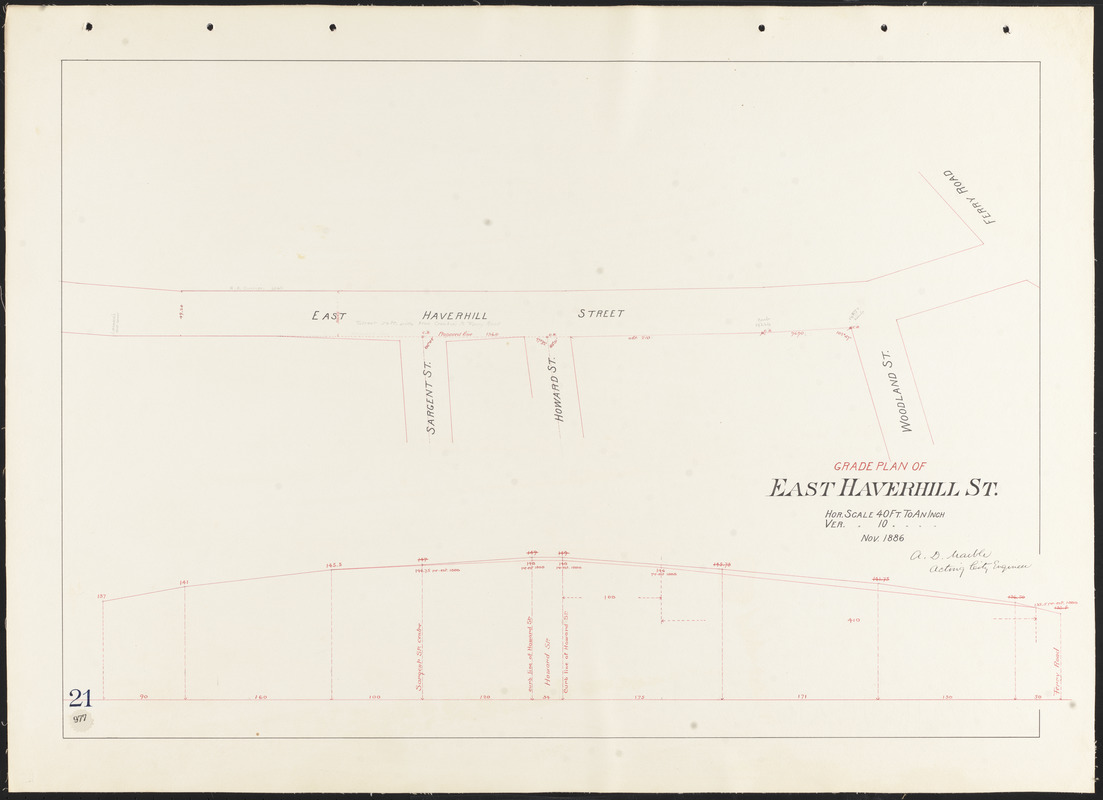 Grade plan of East Haverhill St.