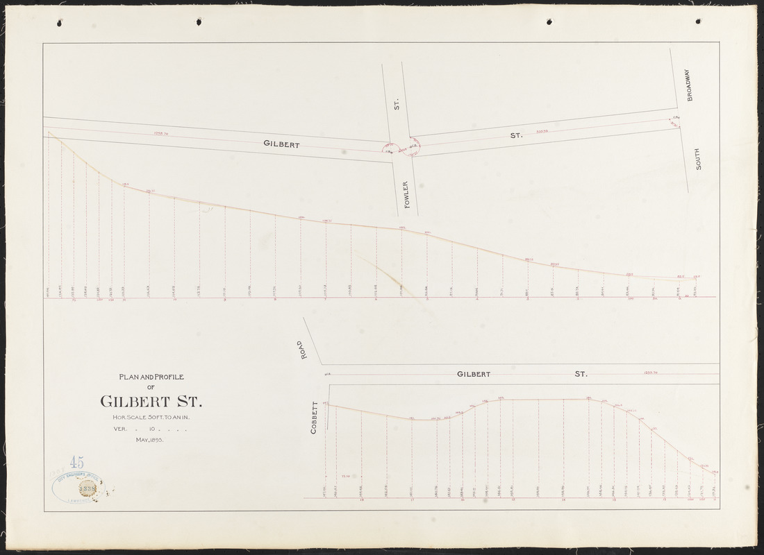 Plan and profile of Gilbert St.