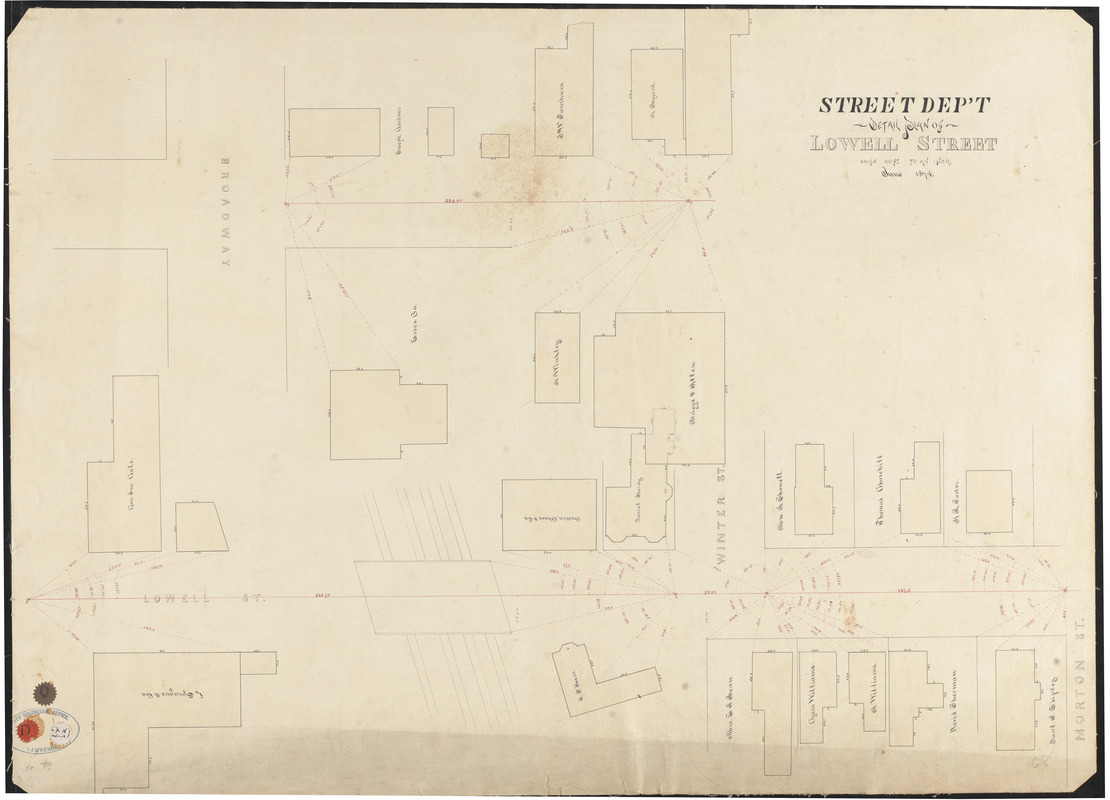 Detail plan of Lowell Street