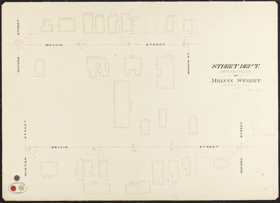 Detail plan of Melvin Street