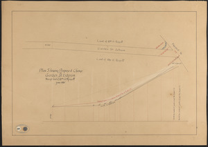 Plan showing proposed change in Garden St. Extension through land of Wm. A. Russell