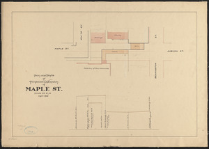 Plan and profile of proposed extension of Maple St.