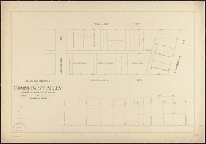 Plan and profile of Common St. Alley