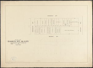 Plan of Essex St. Alley