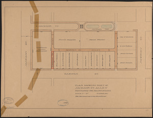 Plan showing part of Jackson St. Alley petitioned for discontinuance