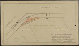 Plan showing proposed improvements at the north east corner of Berkeley and Jackson Sts.