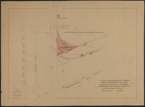 Plan showing proposed improvements at the northwesterly corner of Berkeley & Fern Streets, Lawrence, Mass.