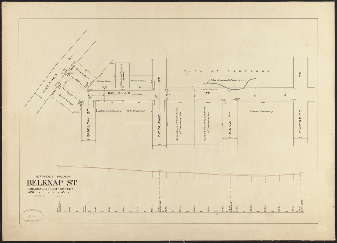 Street plan, Belknap St. Digital Commonwealth