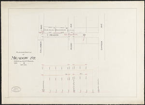 Plan and profile of Meadow St.