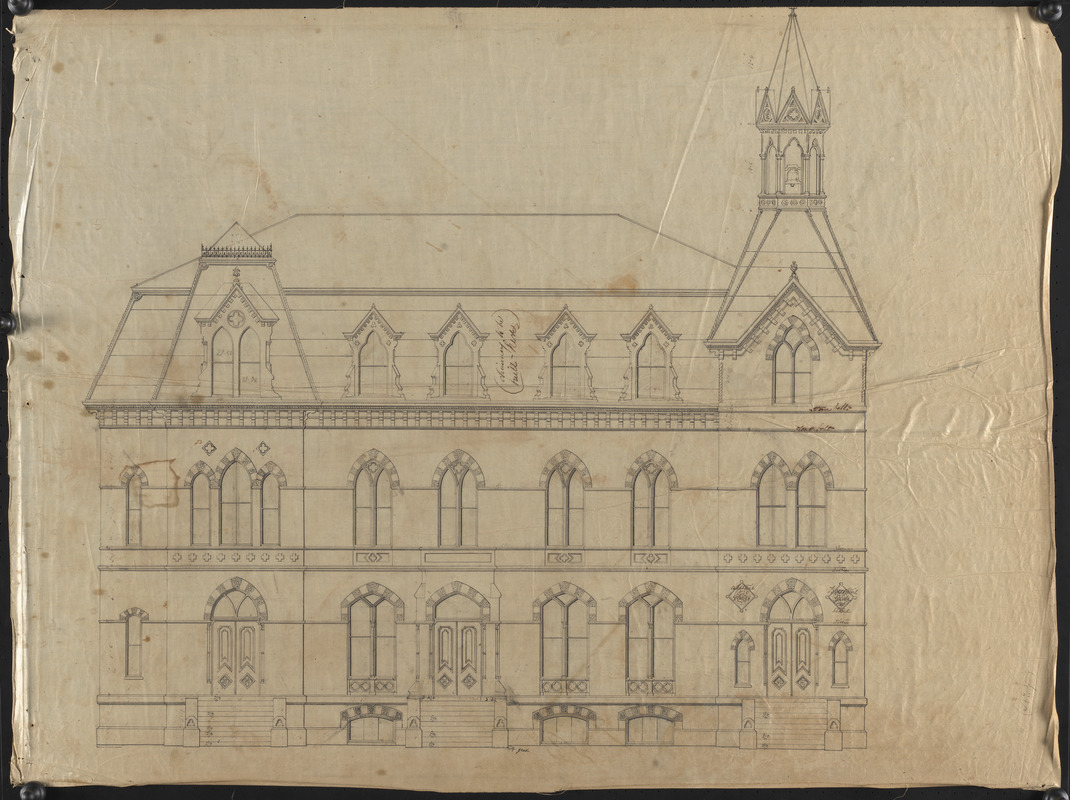 Architectural drawing of Lawrence High School