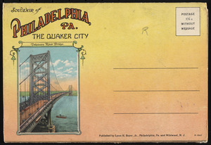 Souvenir of Philadelphia, PA. The Quaker City