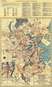 Boston Elevated Railway system route map