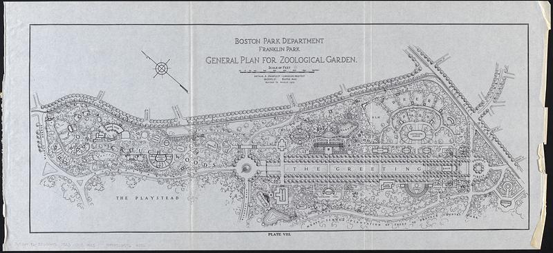 Franklin Park general plan for zoological garden